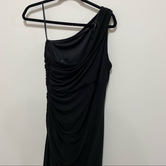 🛍3/$45 Le Chateau One Shoulder Side Rouched Dress - Picture 3 of 6